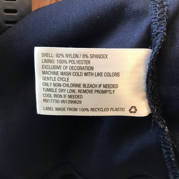 Xhilaration | Blue Lace Lined Cold Shoulder Top - Picture 6 of 7